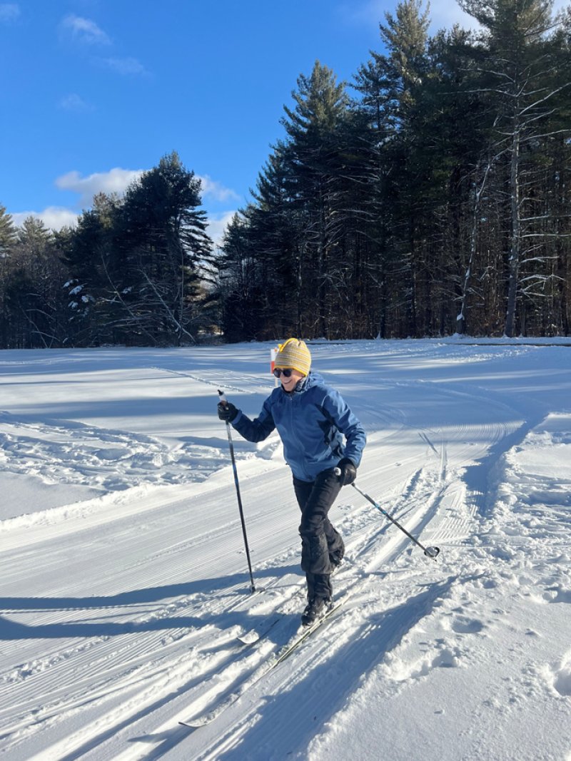 A cross-country skier at the Brookhaven Winter Park.  Photo provided by Jenn Ginley. 
