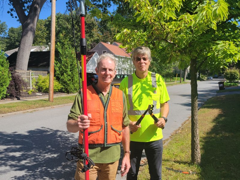 Rick Fenton (left) and Tom Denny (right) have been appointed as the  City of Saratoga Springs’ first volunteer tree stewards. Photo provided.