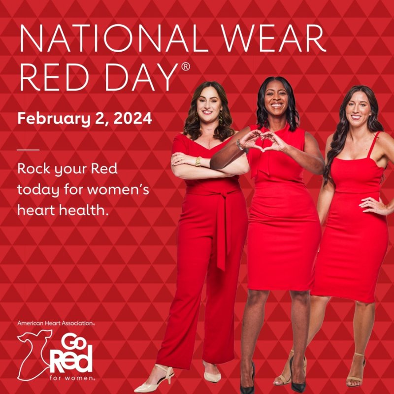 National ‘Wear Red’ Day is Feb. 2. 