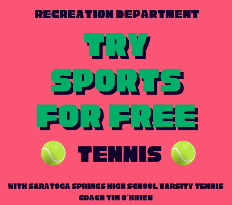 Try Tennis with Saratoga Varsity Coach