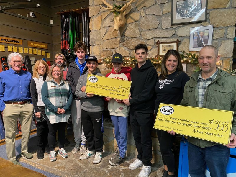 Double H Ranch Adaptive Winter Sports Program, and Saratoga Springs High School Alpine Ski Team, recipients of a recent benefit event held in Saratoga Springs. Photo provided.