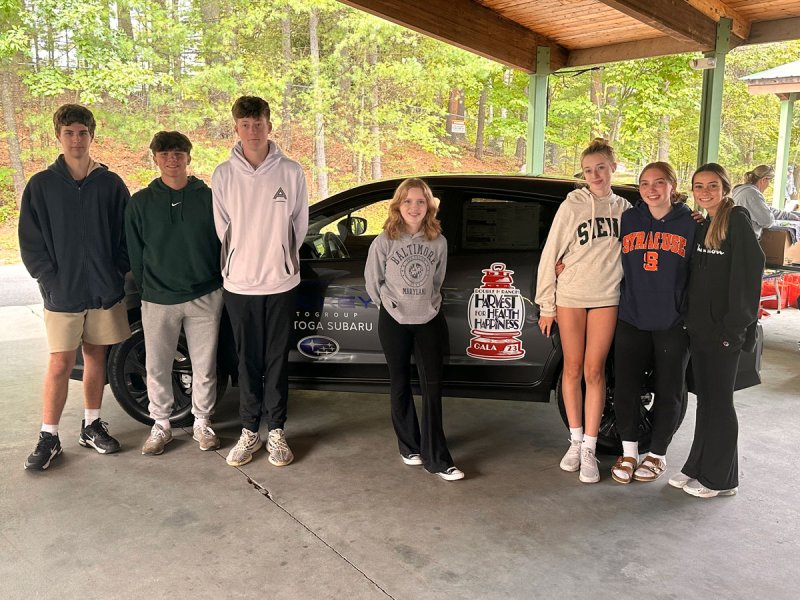 Photo from left: Nacy DeVincenzo, Hunter Fales, Carson Moser, Marin Walbridge, Emery Moser, Ava Brown, Rylee Cornell (Photo provided by Saratoga Central Catholic School).