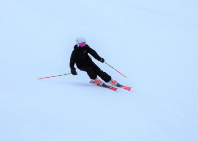 Schuylerville alpine skier gliding down the mountain this season