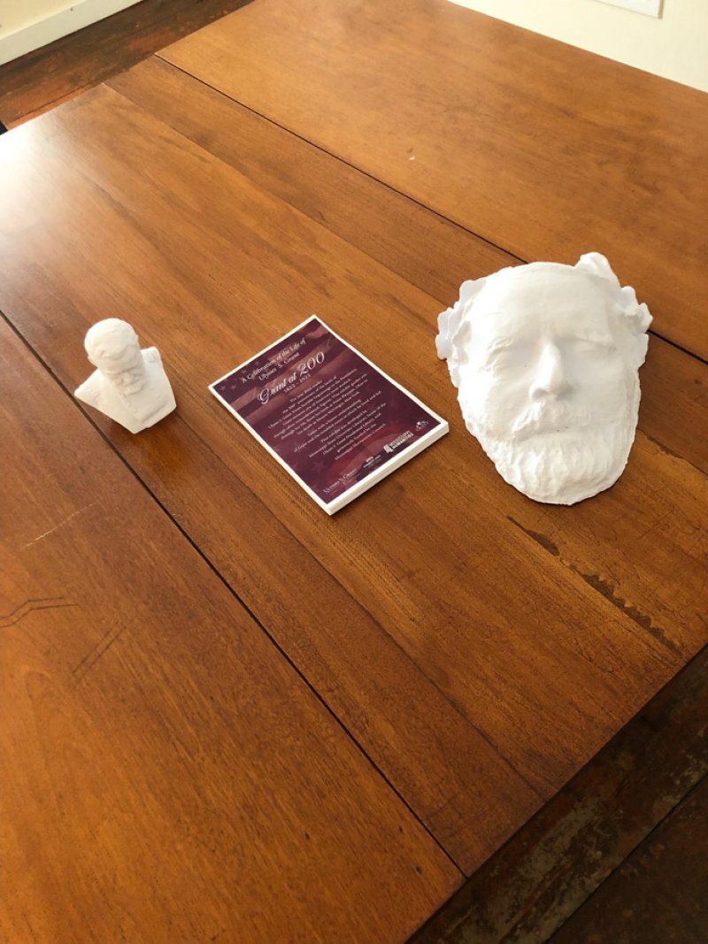 Grant Bust and Death Mask. A traveling exhibit about U.S. Grant’s life is on exhibit in Ballston Spa. Photo provided.
