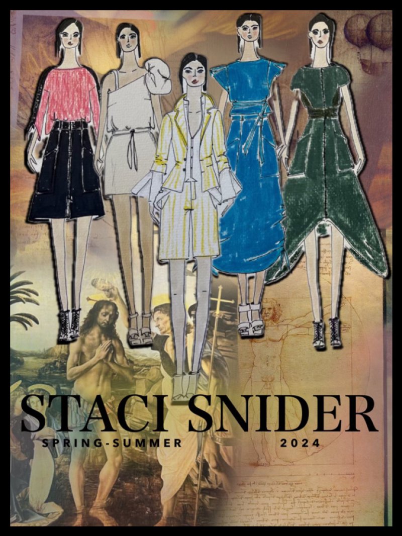 Snider Fashion Spring-Summer 2024 artwork provided by Staci Snider.