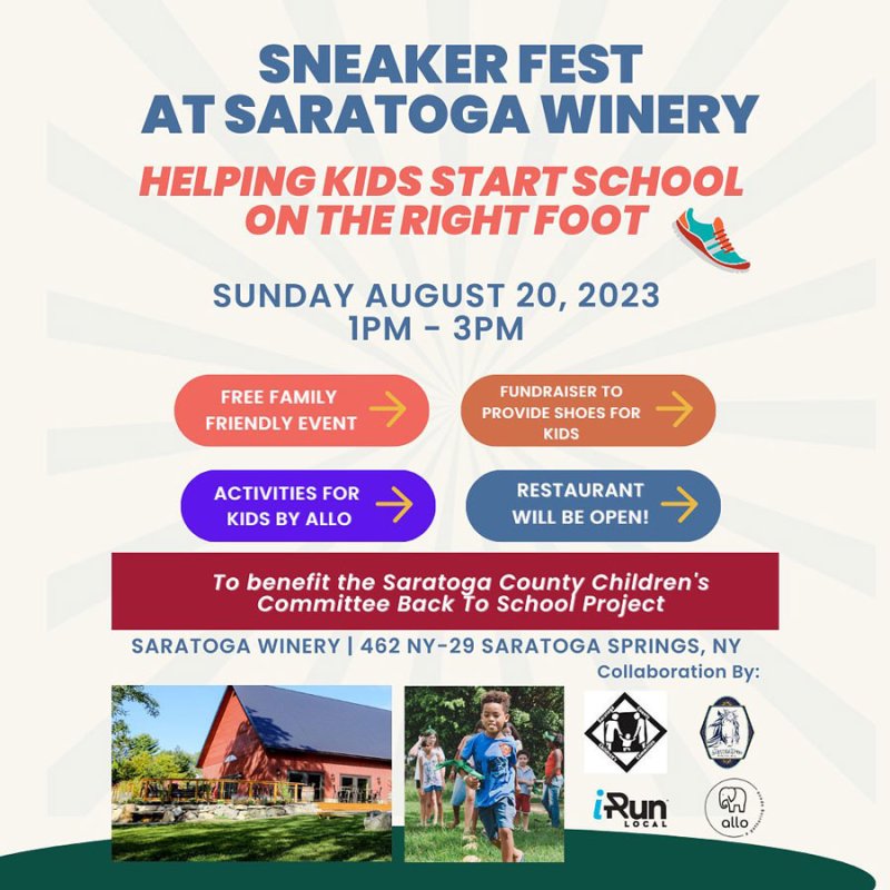 The Saratoga Winery and SCCC Announce Sneakerfest Fundraiser Event
