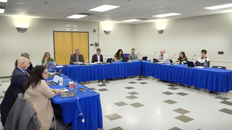 The Saratoga Springs City School District’s Board of Education approves a new contract agreement with the Saratoga Springs Teachers Association on January 11. Photo via the district’s YouTube livestream.