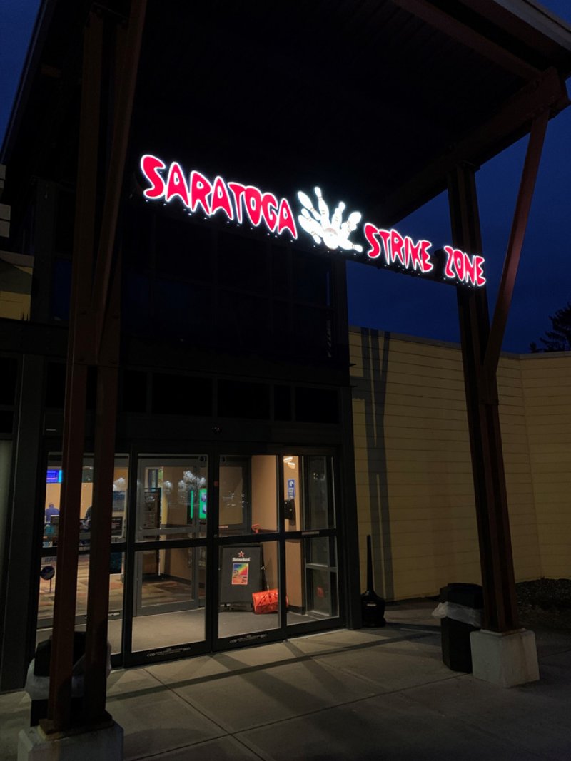 Photo of the Saratoga Strike Zone bowling alley by Jonathon Norcross.