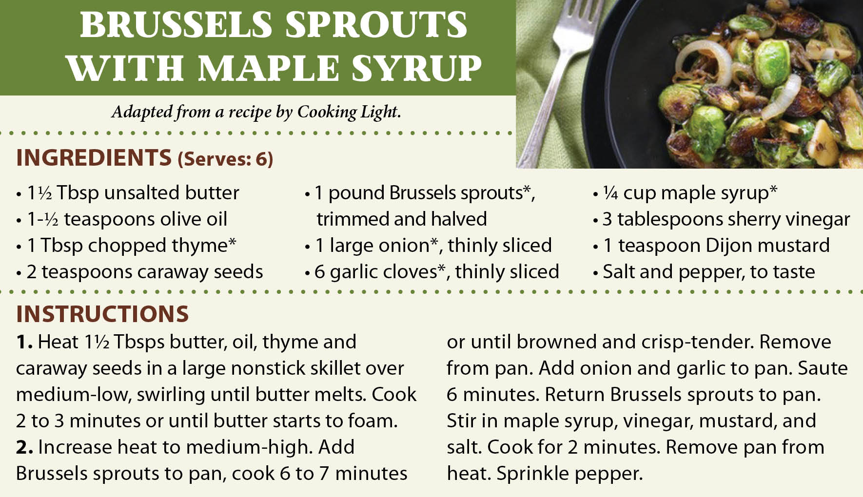 Brussels Sprouts Maple Syrup