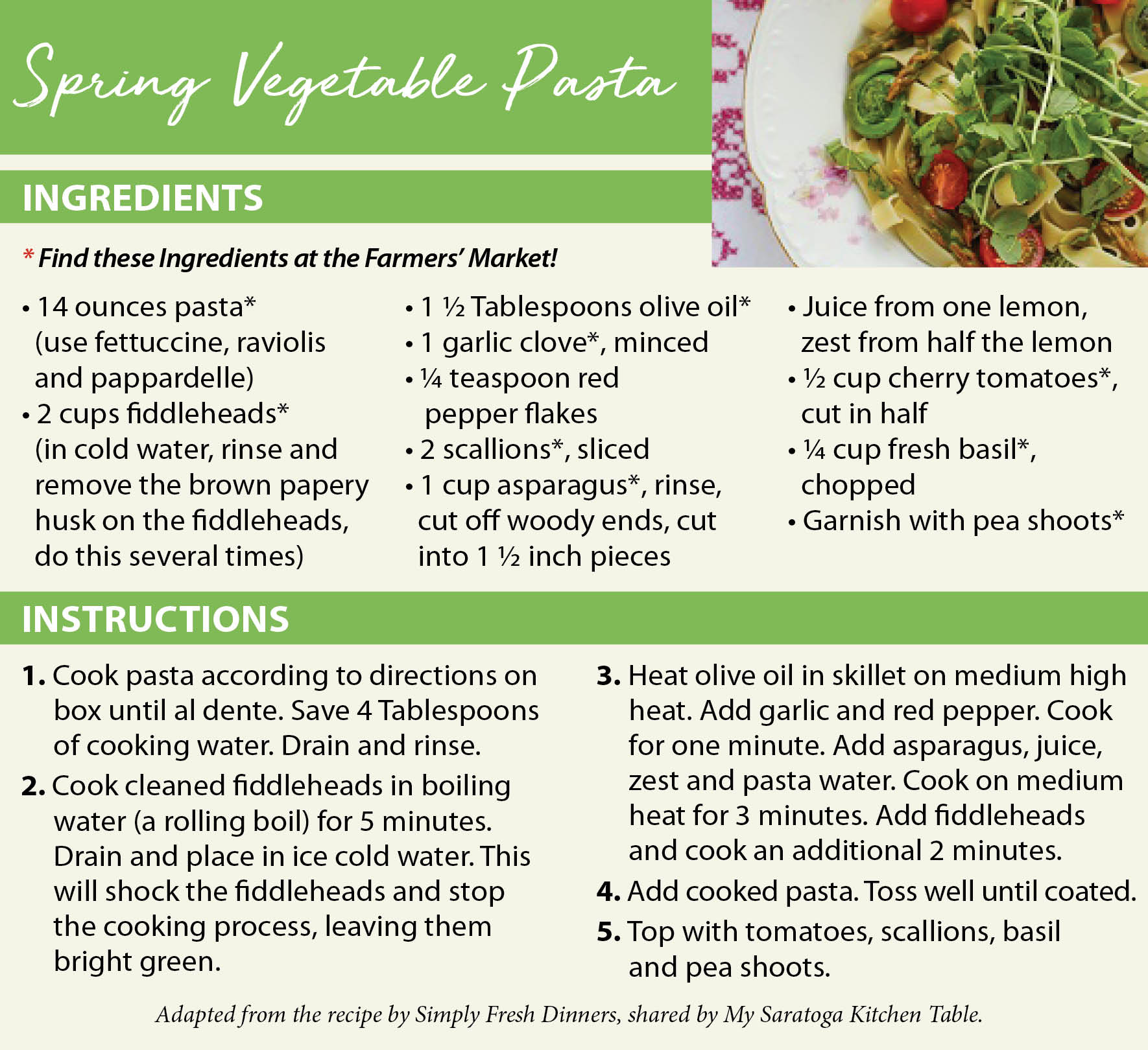 Spring Veggie Pasta Recipe