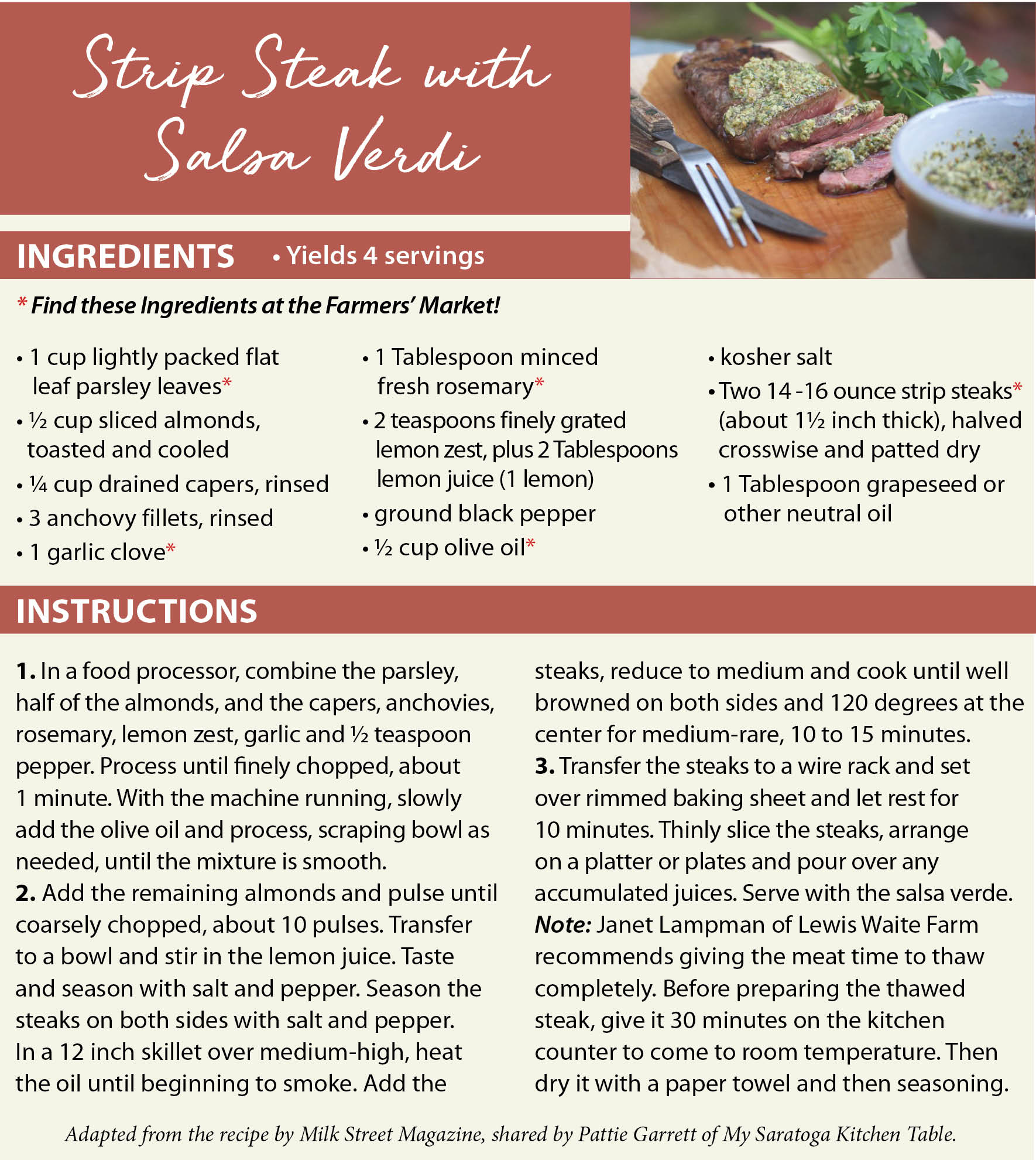 Steak Verdi Recipe