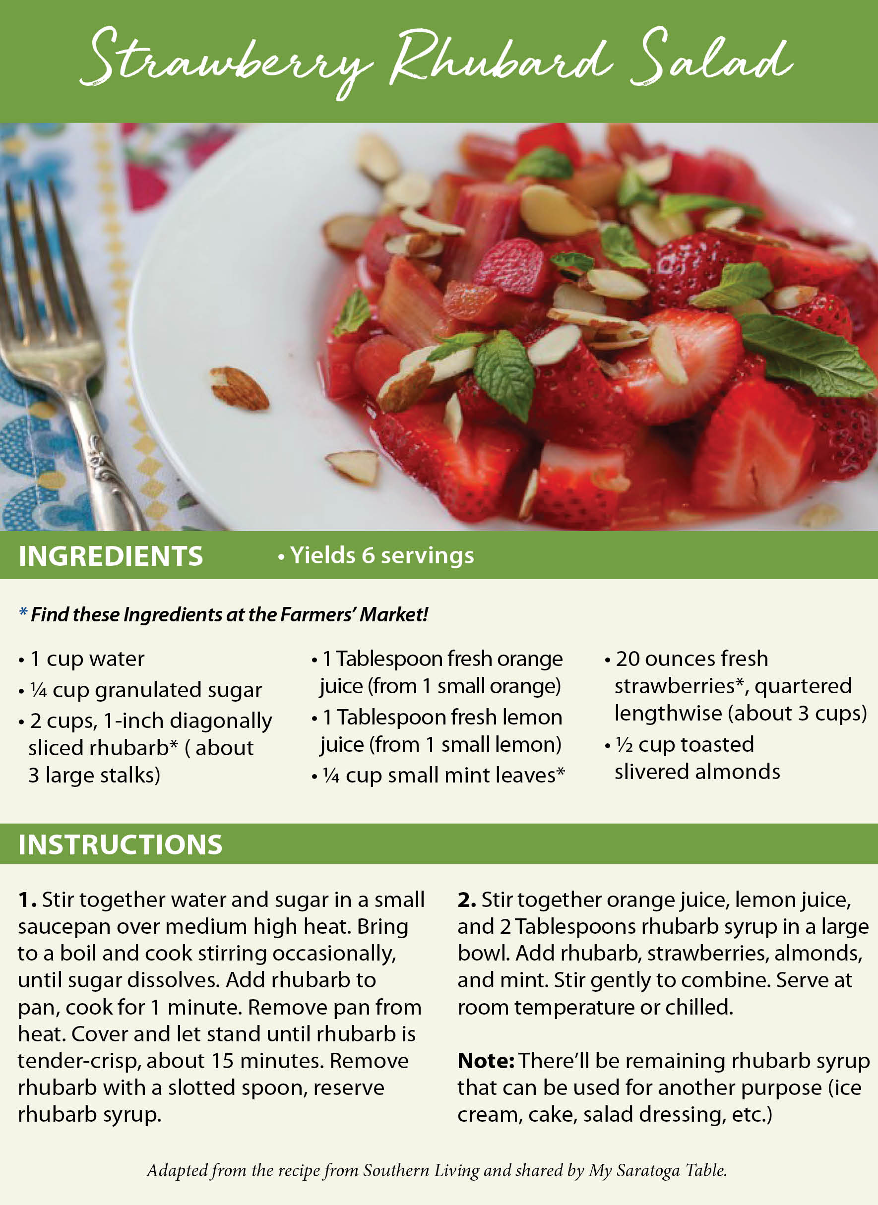 Strawberry Rhubarb Salad Recipe