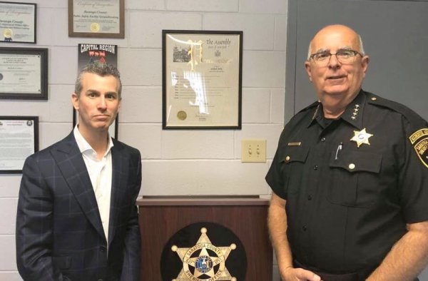 Max Schacter (left) and Sheriff Michael H. Zurlo (right). Photo provided.