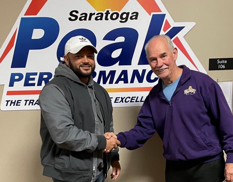 JR Michael (left), the new owner of Saratoga Peak Performance, with mentor and previous owner, Dr. Bryan Briddell. Photo provided.