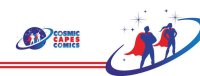 Cosmic Capes Comics logo via the store’s Facebook page. 