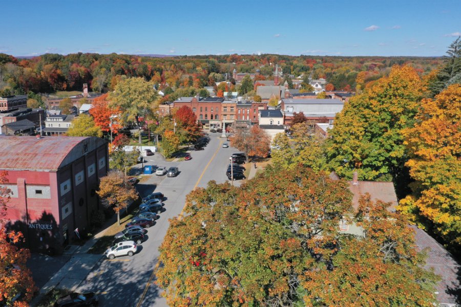 Aerial view of Ballston Spa. Photo by Super Source Media.