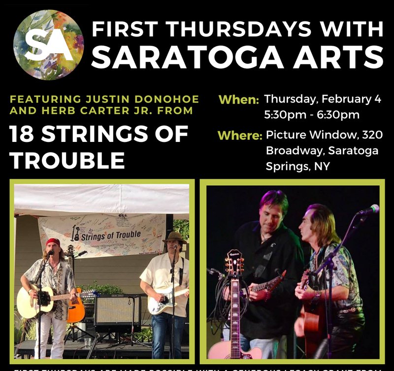 Saratoga Arts Presents First Thursdays Performance in February