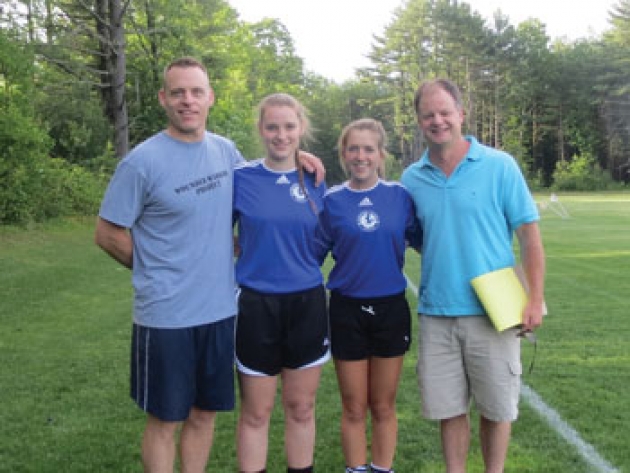 Left to Right Rob Blunt, Coach, Cassie Blunt, Katie Powers, and Bob Turner, President SWSC. Photo provided.