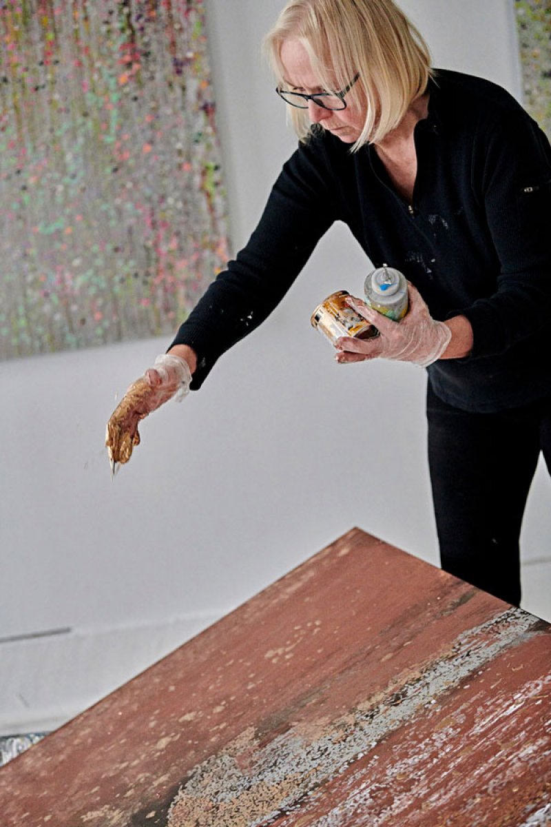 Leslie Parker, painting. Photo by Nina Duncan.