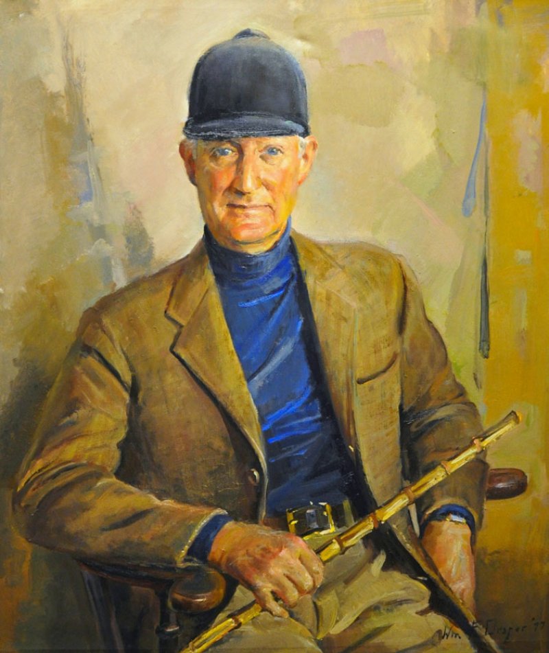 Portrait of Paul Mellon by William F. Draper from the collection of the National Museum of Racing and Hall of Fame. 