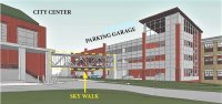 Design rendering of a segment of the City Center Parking Structure, as presented to the city last year.
