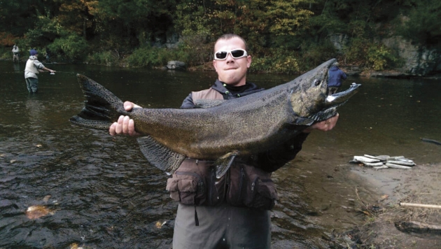 Paul Mondello of South Glens Falls with a 30-pound king salmon.