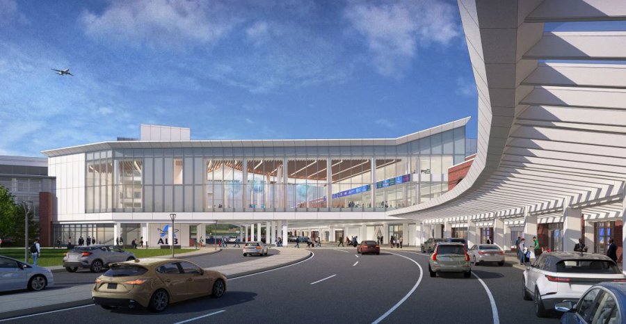 Rendering of Albany International Airport terminal expansion. Photo: NYSDOT/ Office of the Governor. 