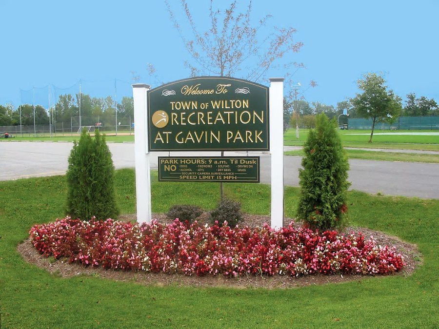 Gavin Park entrance sign. Photo courtesy of Discover Saratoga website.