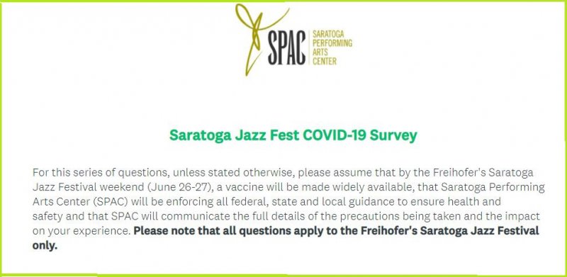 The Saratoga Jazz Festival is currently slated to take place June 26-27. 