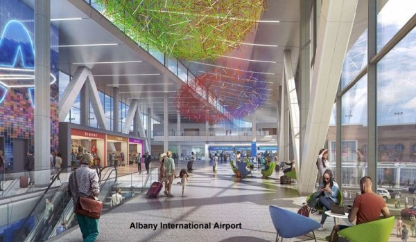 Rendering of Albany Airport revitalization project