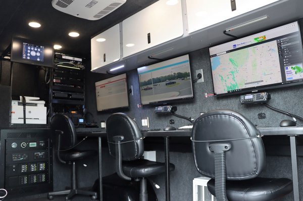 Inside Saratoga County’s new Mobile Command Vehicle. Photo provided.