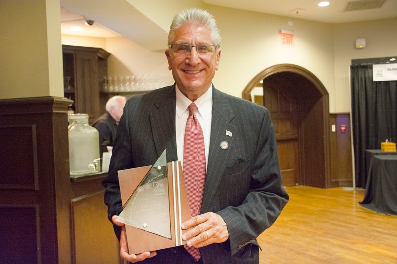 Senator Tedisco, with the John Walsh Award. Photo by Kevin Matyi.