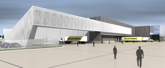 This is a rendering of the Dollar General Distribution Center in Bessemer, Alabama, a new facility opened a few years ago. It is typical of what modern Dollar General Distribution Centers look like. 