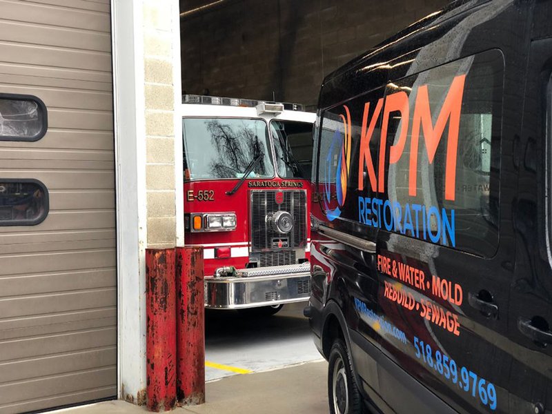 KPM visited the Saratoga Springs Fire Department last week to help  disinfect and keep first responders safe. Photo provided.