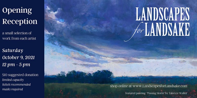 Landscapes for Landsake Art Sale and Exhibition to benefit the Agricultural Stewardship Association takes place this weekend. Image provided (featured painting “Passing Storm” by Takeyce Walter)