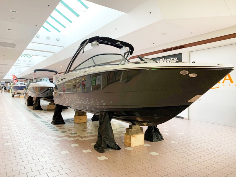 Boats filled up the Wilton Mall last week for a Boat Show featuring dealers Yankee Boating Center and EZ Marine and Storage. Photo by Jonathon Norcross. 