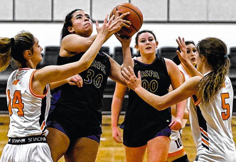 Photo of Ballston Spa girls’ varsity basketball team playing a game provided by David Morse.