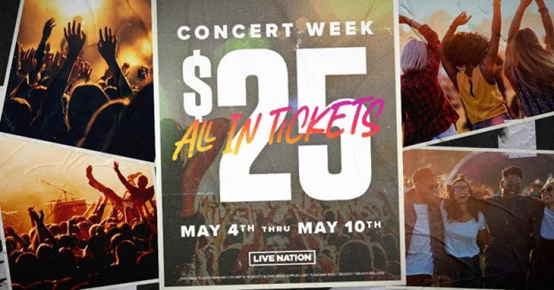 Live Nation Concert Week:  $25 Tickets To Some SPAC Shows