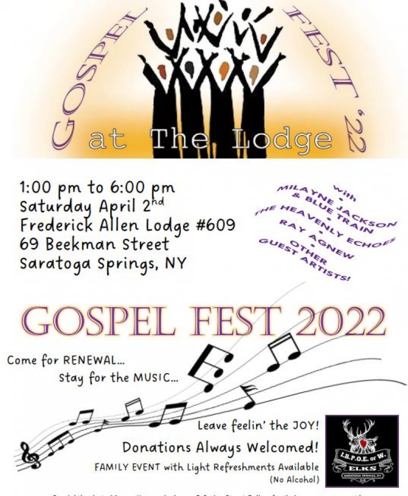 Gospel festival on Saturday.