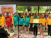 35 students from Malta Ave Elementary performed at the Saratoga Performing Arts Center’s annual meeting on May 16. Photo by Jonathon Norcross.