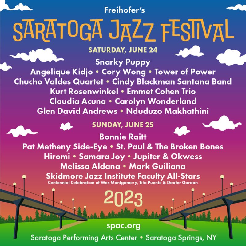 The annual Saratoga Jazz fest will be staged at SPAC June 24-25. 