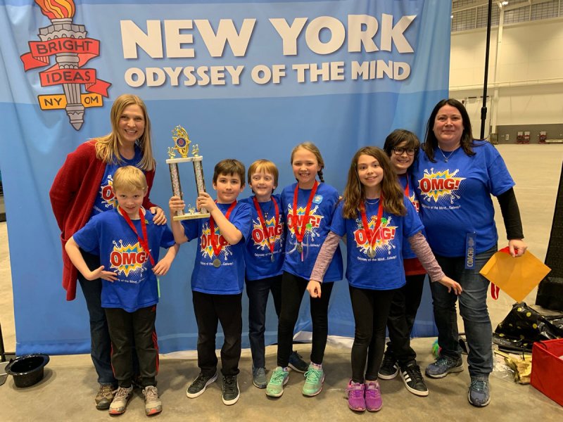 Galway’s Joseph Henry Elementary Odyssey of the Mind Team is headed to the World Finals in May. Photo provided.