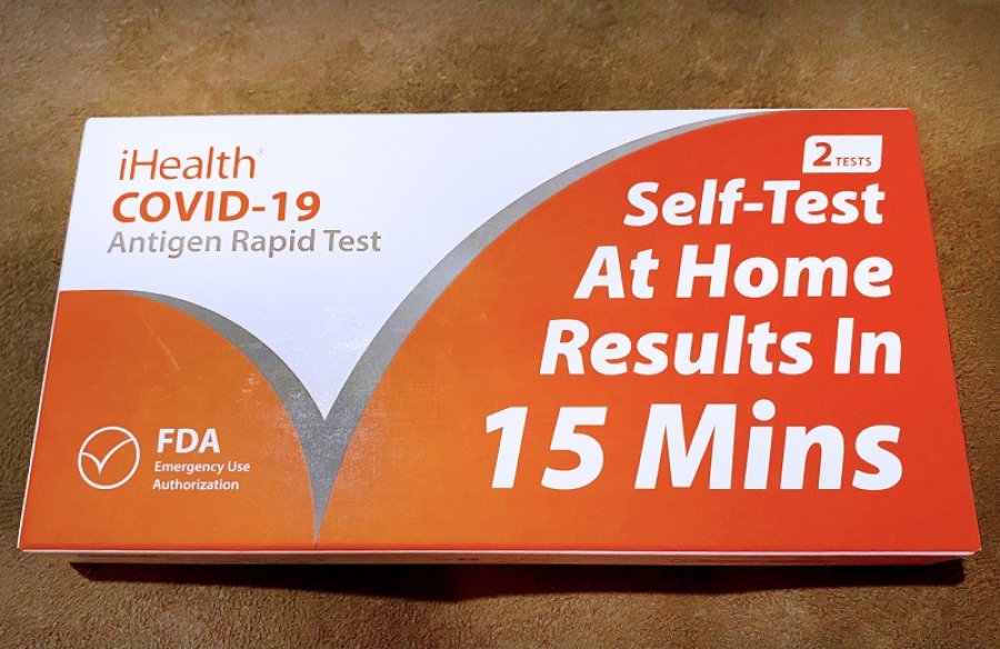 A limited number of COVID-19 self-test kits, such as this one, have been made available to Saratoga County residents. Residents should contact their respective municipal offices to learn about method of distribution. Photo by Thomas Dimopoulos.