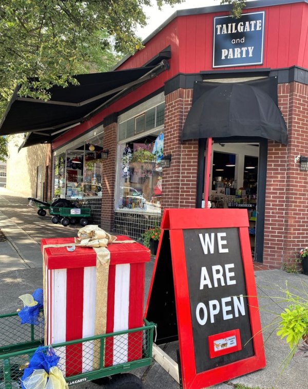Tailgate and Party Shop on Phila Street in Saratoga Springs, on Aug. 22, 2023. Photo by Thomas Dimopoulos.