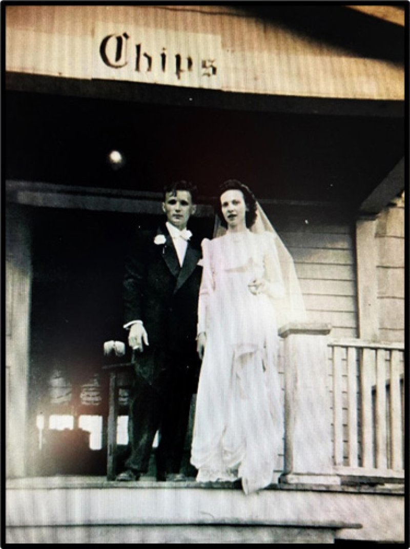 Bill and Mona Ciepiela McBride at Chips Hall. Photo provided by The Saratoga County History Roundtable.
