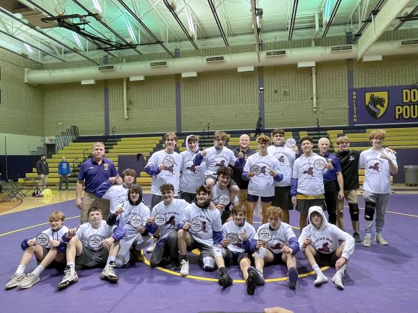 The Ballston Spa varsity wrestling team won the Section 2 Division 1 Dual Meet Championship on Tuesday. Photo by Heather Whipple.
