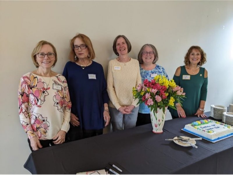 New officers of the Ballston Spa House and Garden Club From left to right: Kathy Kane, Eileen Hurley, Janette Schmitt, Wendy Scheening and Linda Fay. Photo provided.