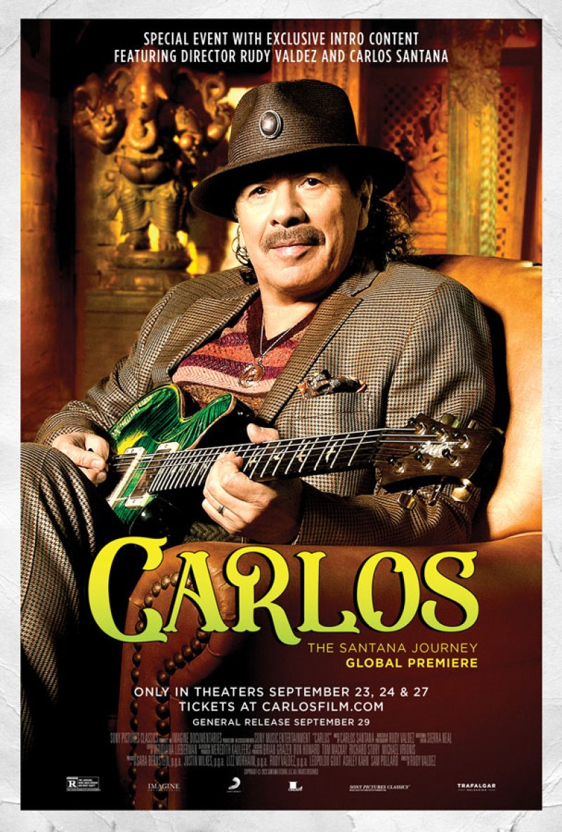 A new documentary featuring Carlos Santana – a frequent performer on stages in Saratoga – will screen its global premiere this month.