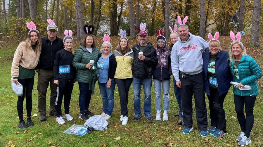 Niles and Pitts’ team pictured at the 2022 Great Pumpkin Challenge (Photo provided by Saratoga Bridges).