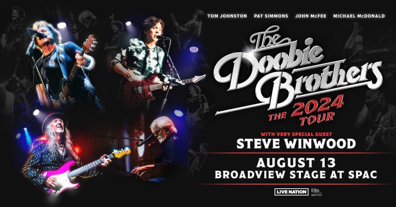The Doobie Brothers and Steve Winwood will stage a show at SPAC Aug. 13.  